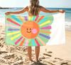 Colorful Art Print Beach Towel, Microfiber Quick Dry Absorbent Towel for Swimming Pool Camping Travel Outdoor Activities