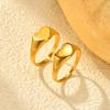 Stainless Steel Heart Rings For Women, Gold Plated Signet Pinky Ring Non-tarnish Jewelry