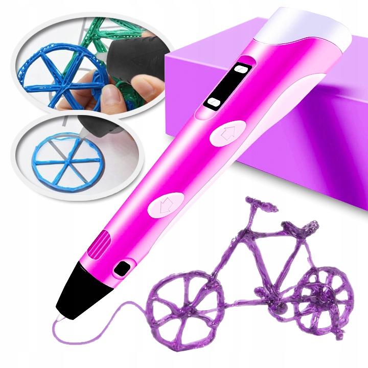 Długopis 3D Dla Dzieci 3D Pen Pro Drukarka Wkłady Pla 110 Metrów Zestaw Xxl