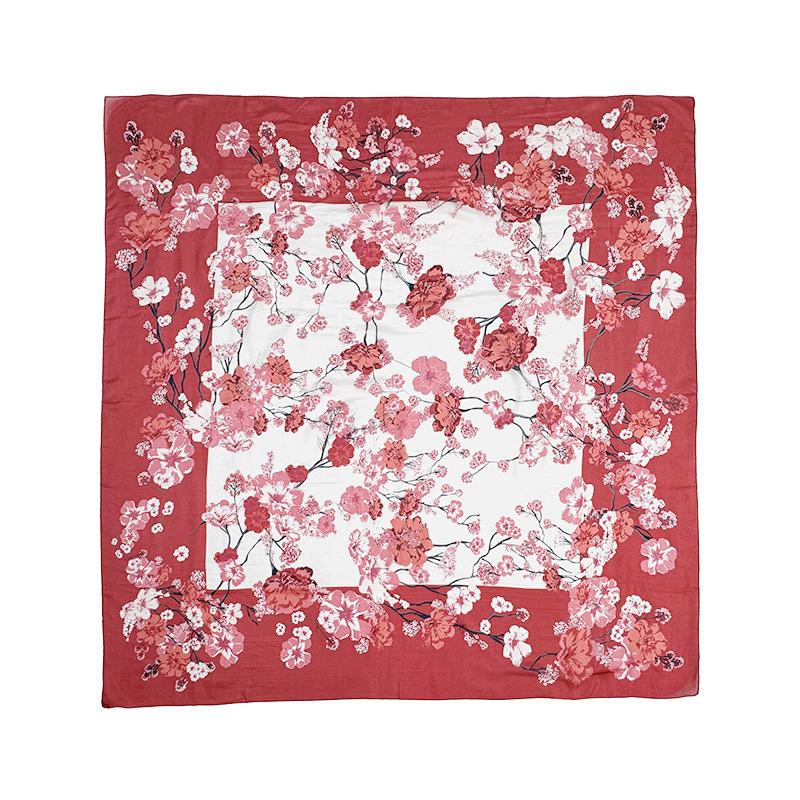 

130*130см 100% Шарф-шаль из шелка тутового шелкопряда Женский винтажный роскошный аксессуар Весна Лето Легкий защита от солнца Шейный платок Пояс Повязка 130*130cm