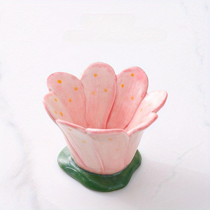 

Расписанные вручную керамические чашки для цветов, подсвечники для ароматических свечей, минималистичная емкость для подсвечника, пустая чашка, домашний декор, украшение для дома, свад розовый