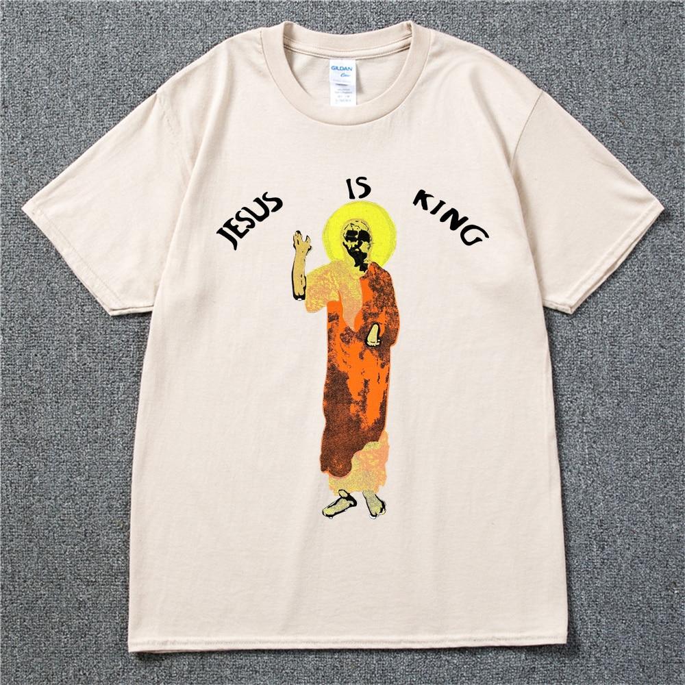 

Модная футболка Kanye West Sunday Service, унисекс, женские футболки большого размера с принтом Kanye West, винтажные хип-хоп странные популярные топ-стрит