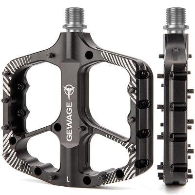 GEWAGE Bicycle Flat High Compatible with Road Left and Right Pedals, Aluminum, 9/16-inch Pedals, Anti-Slip, Durability, Bikes/Cross Bikes/Mountain