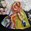 100% Silk Scarf For Women Long Print Luxury Natural Silk Shawls Wraps Floral Printed Ladies Neckscarf Pure Real Silk Scarves