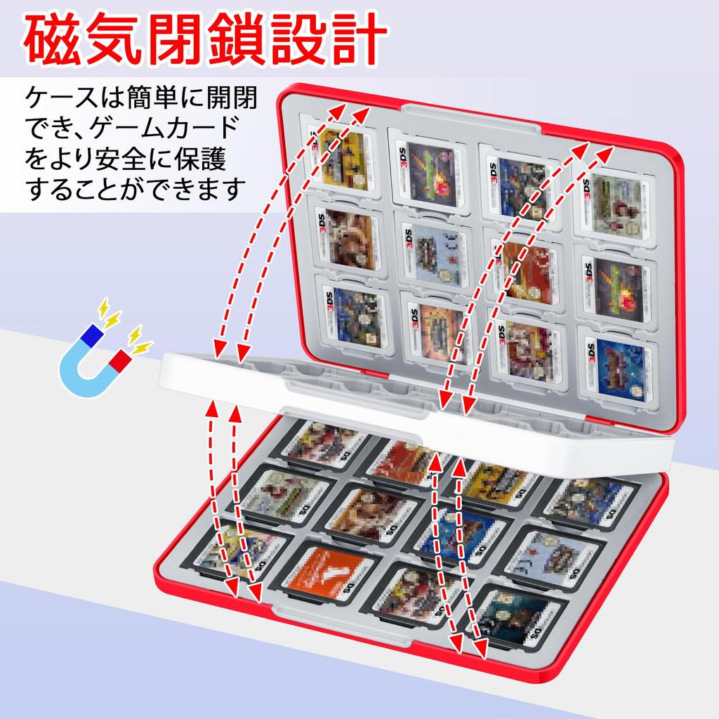 Homgaty 3DS Game Compatible with 3DS Cartridge DS Software Game Card Easy to Dustproof Case, 48-Piece 3DS/DS, Case, Storage, Case, Protective, Carry,