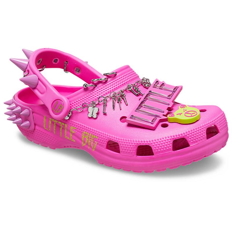 LittleBig X Crocs Classic Clog EVA Cut-out Fashion Platform Sandals Unisex Pink