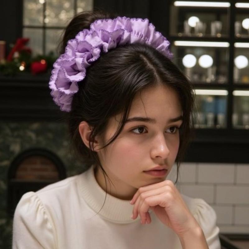 Soft Fabric Hair Accessory Soft Elastic Hair Band Pleats Scrunchie Hair Decoration For Daily Wear And Special Occasion