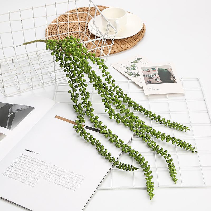 Artificial Greenery Succulents Rattan String Wall Decor