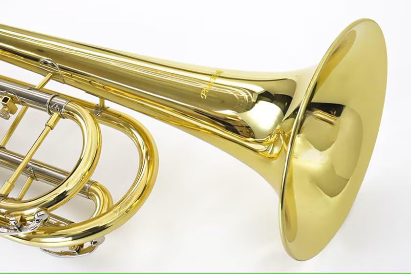 PLAYTECH Bass Trumpet, 3 Rotary, Lacquer Finish, Semi-Hard Case Included