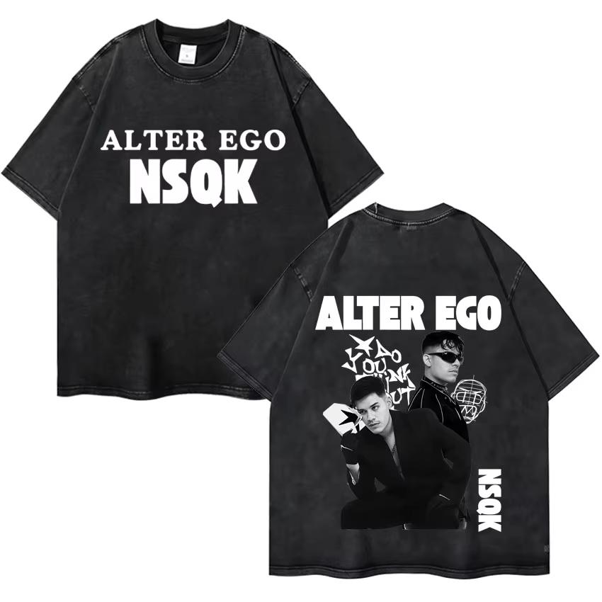 Rapper Nsqk Do You Think about Me Retro Fashion Casual Vintage Tshirt Mens Aesthetic Comfort Tshirts Pop Teenagers Y2K Tshrits