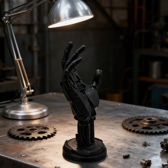 Yousheng 3D Printed Robotic Hand Statue Game Controller Stand Mechanical Hand Statue Gamepad Joystick Holder Support Rack Decoration