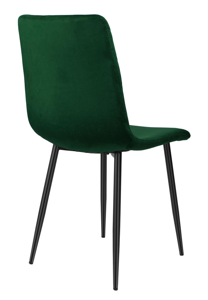 Dexter Upholstered Chair, Dark Green Velvet
