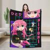 IKUYO KITA Bocchi The Rock Blanket Fleece Summer Multi-function Super Warm Throw Blankets for Home Couch Bedspread