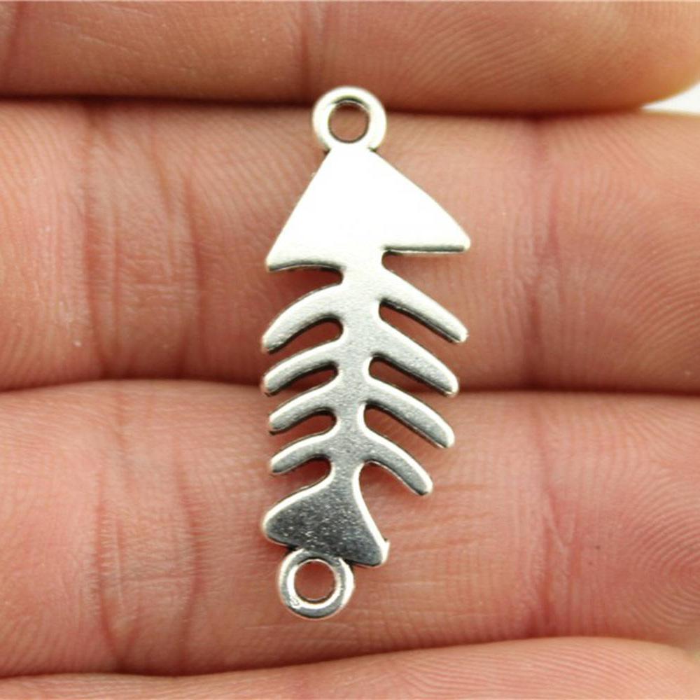 10pcs Connector Charms Tibetan Bronze Silver Color Pendants Vintage Jewelry Making DIY Handmade Craft