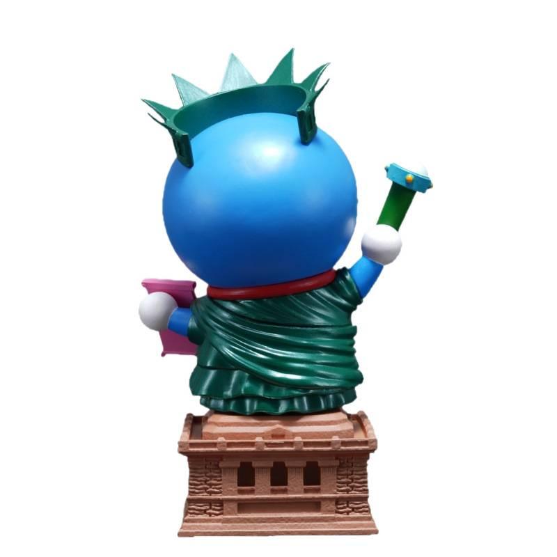Free Muse Doraemon Figure Jingle Cat Car Desktop Chassis Ornament Toy, Anime Two-dimensional Doll