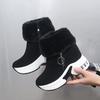 Winter Short-sleeved Plus Velvet Warm Inner Heightening Cotton Boots Women