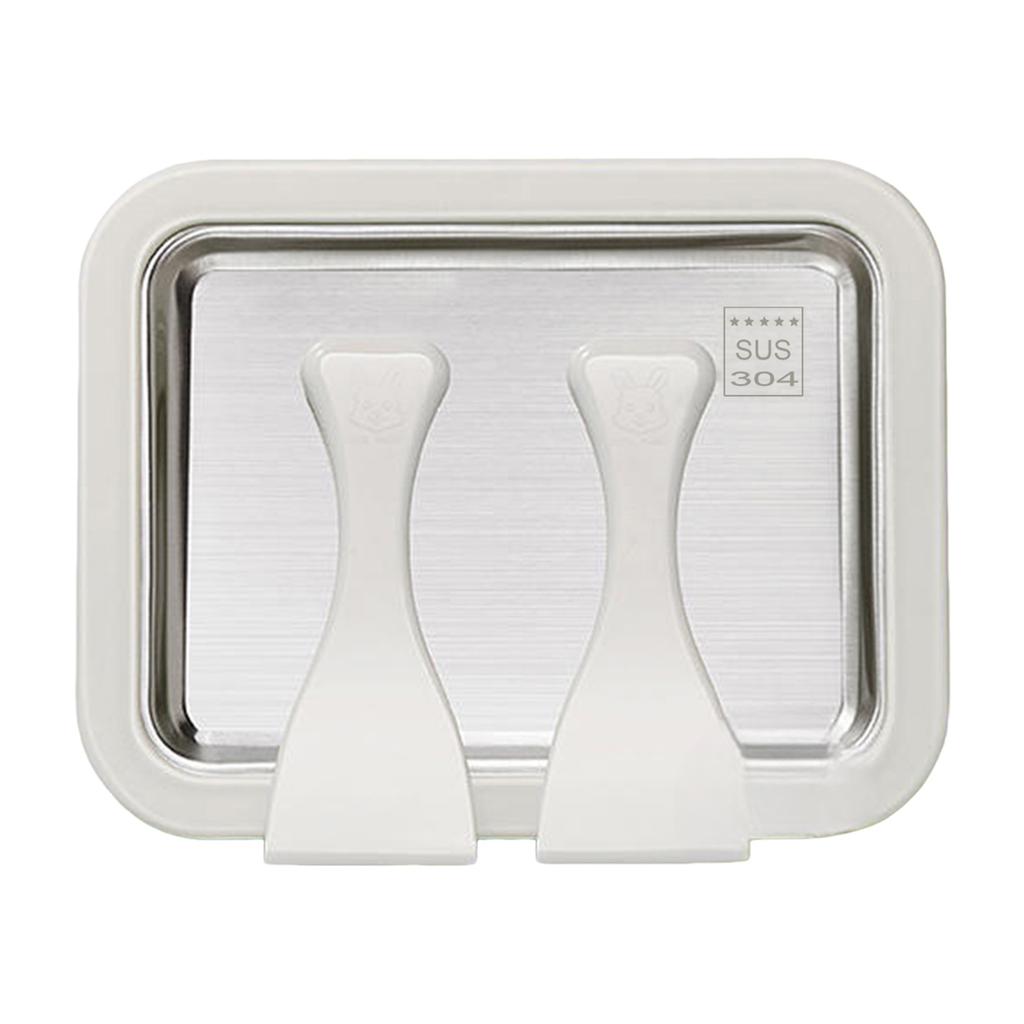 Sofortige Eismaschine mit 2 Schabern Rollende Eismaschine Edelstahl Geeignet für Familien und Partys