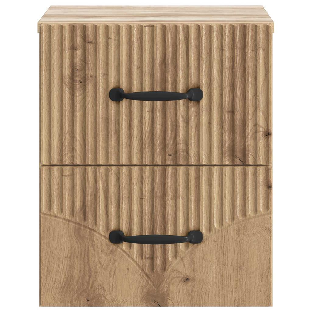Wall Mounted Nightstand 2 pcs Artisan Oak 34.5 x 33 x 40 cm