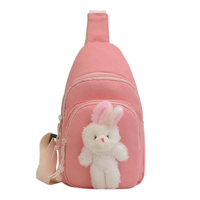 Cartoon Child Rabbit Crossbody Bag Outdoor Leisure Fashion Canvas Shoulder Bag