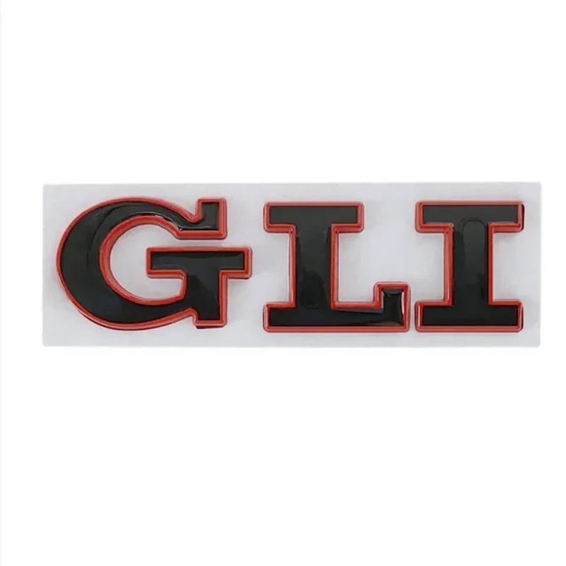 3D Metal Car Letters GLI Logo Rear Trunk Front Grill Badge Emblem Sticker Decals For Jetta MK2 MK4 MK5 MK6 MK7 MK8
