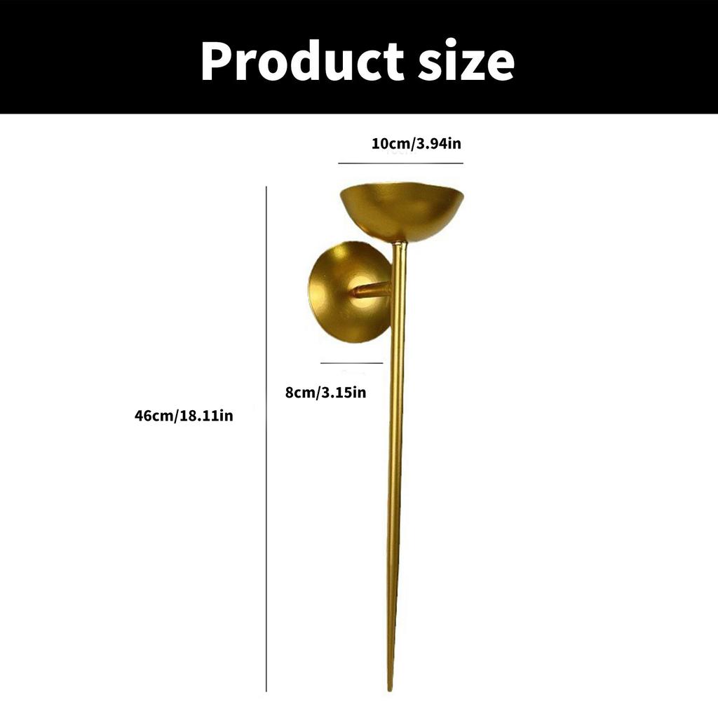 Elegant Wall Mounted Candle Sconce Holder Modern Iron Candle Holder Candlestick for Wall Decoration