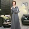 French Elegant Long Sleeve Dress With Knit Fabric For Casual And Office Wear