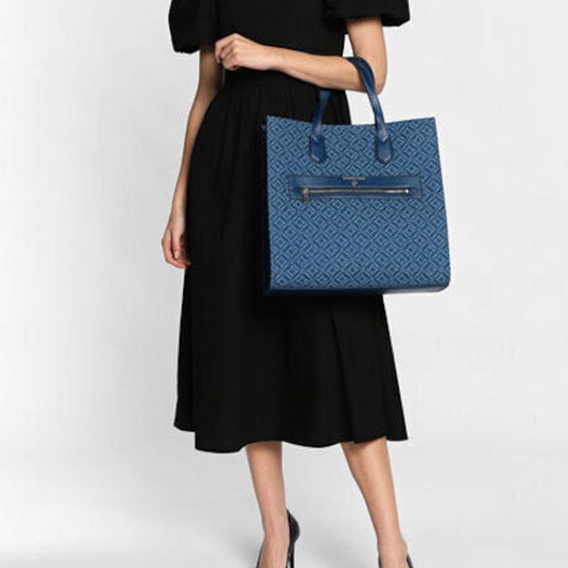 New MICHAEL KORS Artificial Leather Tote Bag, Shopping Bag, Shoulder Bag, Handbag Tubas Women's Lake Blue 30F2S4KT3J-494