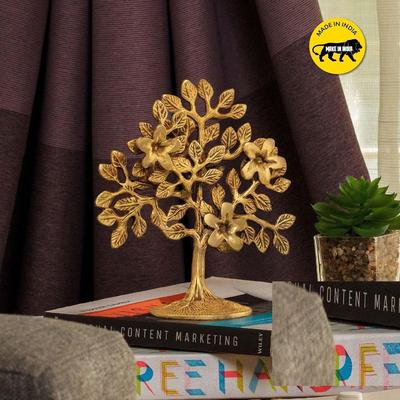 Tree Showpiece (7.5 Inches) Trees of Life - Home Decor - Gift for Good Luck Vastu and Fengshui - Best In Living Room Table with Antique