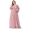 Schickes rosa Abendkleid: Elegant Übergröße, Sommerstil