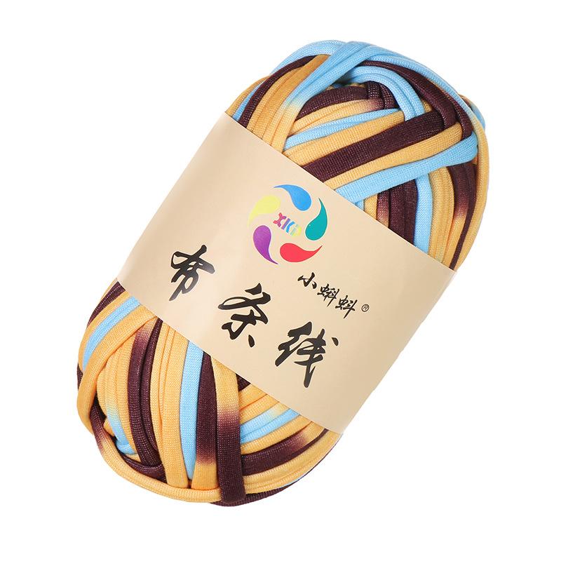 Needlework Knitting Crochet Yarn Printed Fabric Strips Line Colorful Segment Dyed Fabric Strips Line Handmade Diy Knitting Yarn Ball