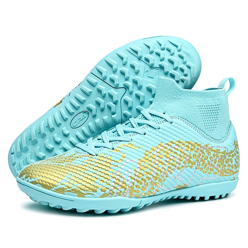 Student High Top Football Shoes AG Spikes Broken Nails Boys and Girls Student Games Sports Training Football Shoes