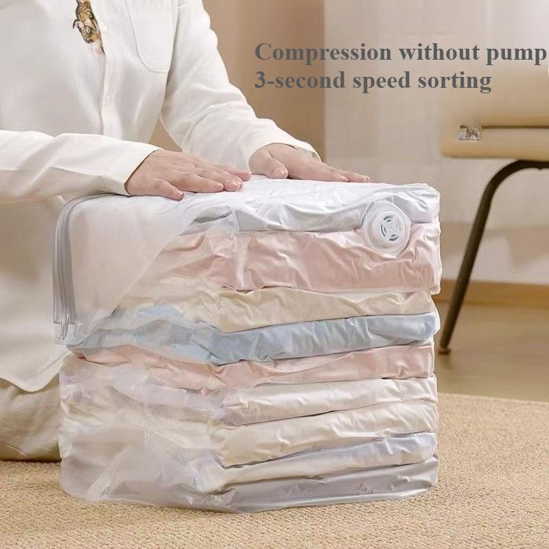 Three Dimensional Vacuum Compression Bag for Storing Clothes and Quilts, Specially Thickened Storage Bag for Moisture-proof Finishing Bag