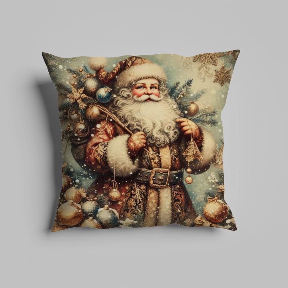 Kissenbezug luxuriös Heimbüro, Sofa dekorativ Mehrgrößen Autositzkissen, Kissenbezüge Weihnachtsmann Weihnachten Retro