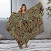 Psychedelic Geometric Tribal Pattern Blanket Mandala Ethnic Print Throw Blanket for Sofa Bed Couch Decor Gift