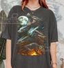 Rise Of The Storm Dragons Comfort Colors® Tshirt, Mythical Beast, Elemental Fury, Lightning Chaos, Fire And Moonlight, Power Unleashed, Etc