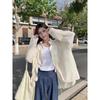 2025 Women's French Design Long-Sleeve Sun Protection Jacket: Sweet, Loose, Drop Shoulder, Casual Look
