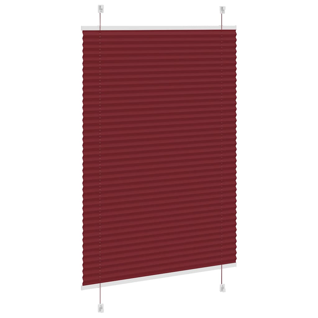 Burgundy Red Pleated Blind 85X150 Cm Fabric Width