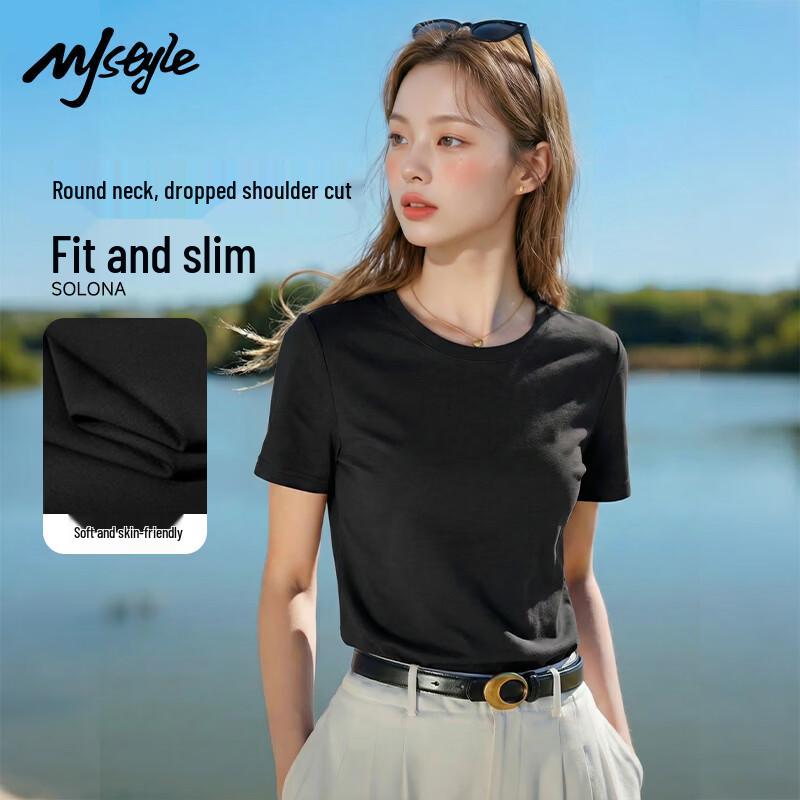 MJ Style Women s Regular Fit Round Neck T-Shirt M