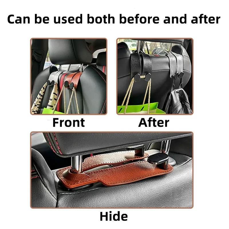Car Headrest Hooks Hanger for Bag Seat Back Organizer Holder Clips Auto Fastener Hooks Car Storage Hook Mobile Phone Holder