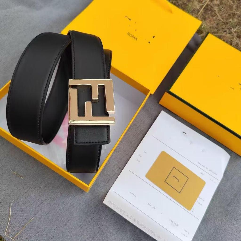 Herren-Gürtel aus echtem Leder mit glatter F-Schnalle - Vielseitig für Freizeit & Business, Grenzüberschreitend heißer Verkauf.