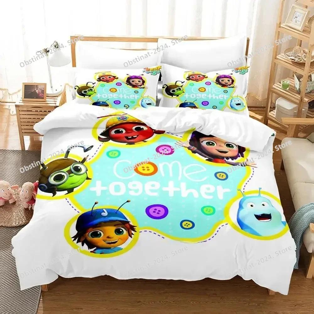 Beat Bugs Bedding Set Single Twin Printed Bed Set With Pillowcase Bed Duvet Cover Soft Single Double Queen Super King Size