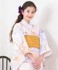 Комплект юката Junior Retro Change Weave, комплект из 3 предметов Heiko C Girls Hanaso [KYOETSU] (Юката, Оби, Гета) (140см, 3. Мияби)