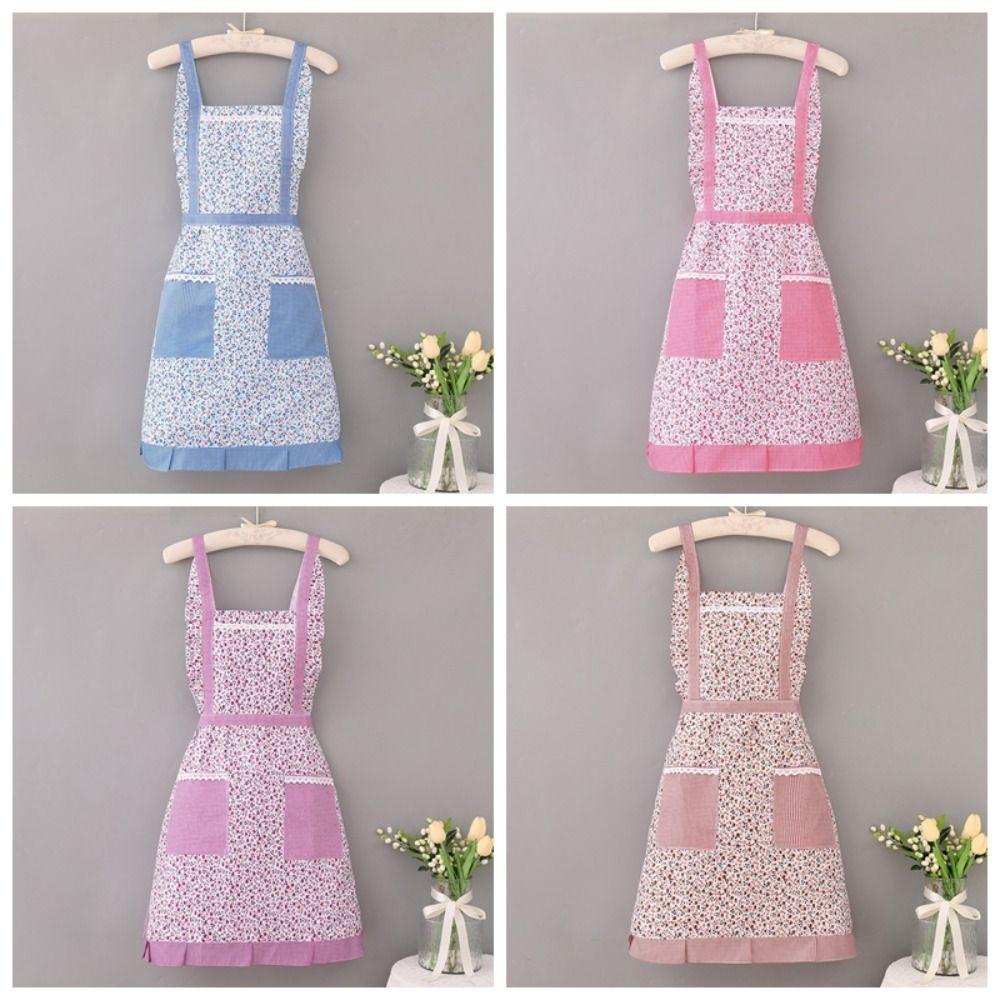 Anti-wear Korean Dress Adjustable Cooking Accessory New Print  Apron