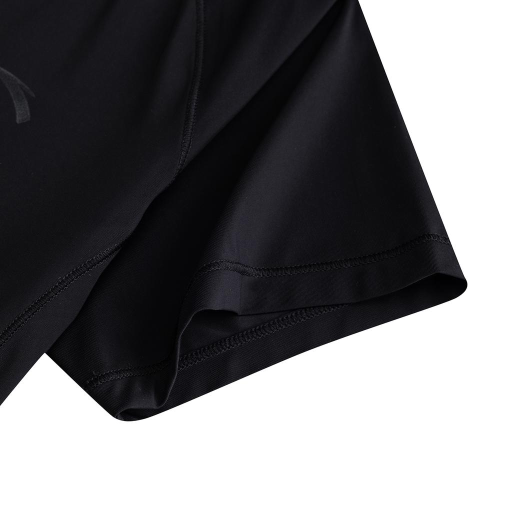 Anta Short Sleeve Knitted Sports T-Shirt Women tops Black 962627111-5