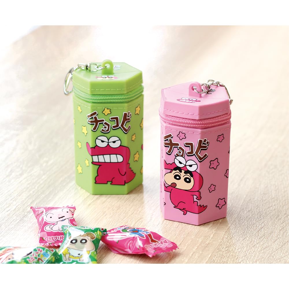 Tees Factory Crayon Shinnosuke Silicone Mini Shin-chan Pouch, Chocobi/Pink, KS-5544150CP