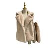 New European and American women's clothing casual solid color fur vest cardigan jacket lapel short artificial fur X