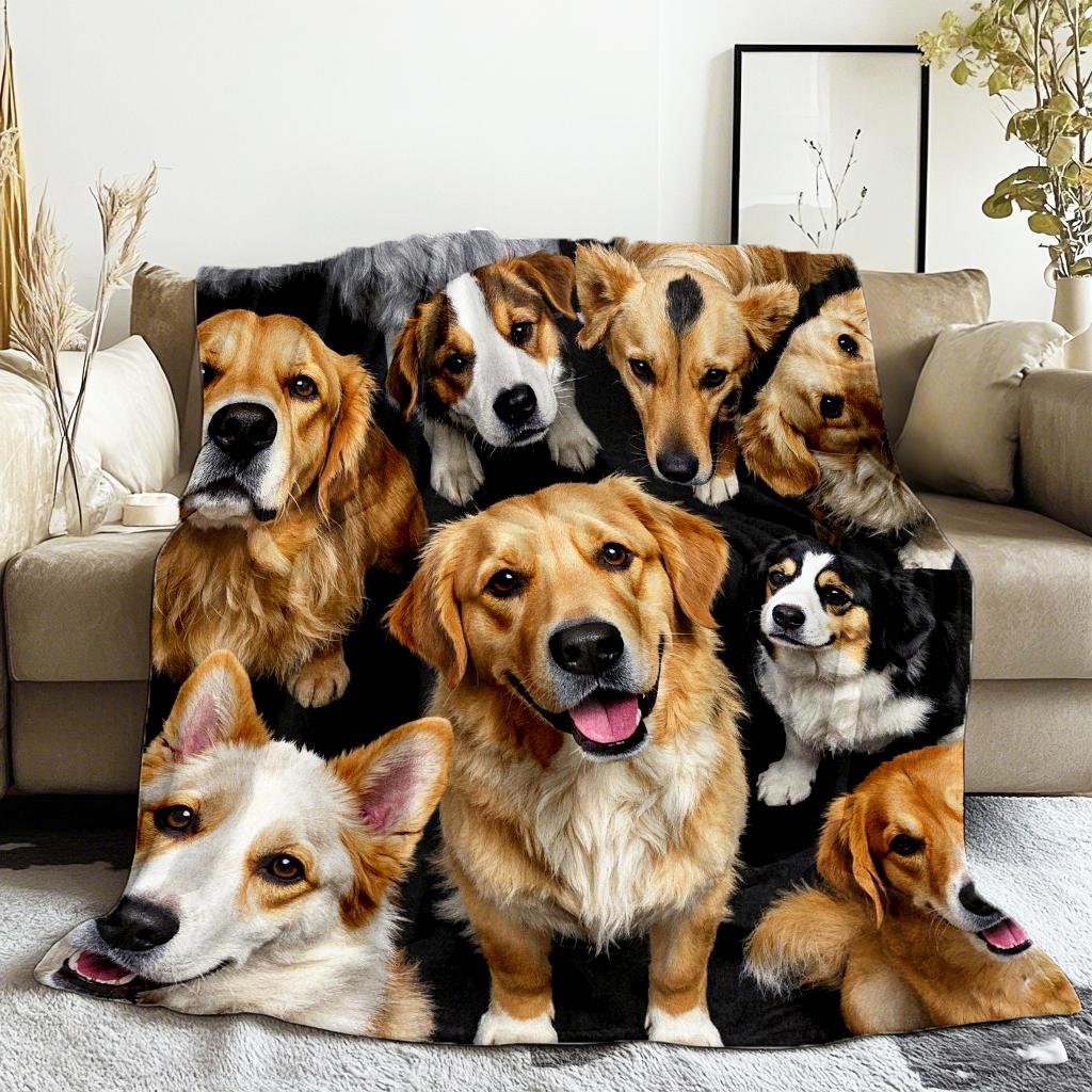 A Variety Of Cute Pet Dogs Blanket Flannel Blanket Throw Blankets for Bedding Sofa Ultra-Soft Bedroom Quilt Pet Blanket Movie