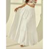 Women's Fashionable Layered Long Skirt Casual Solid Color Elastic Waist Women Half Skirt Holiday Date Vacation
