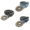 Elegant Waist Belt for Women Simple Metal Snap Buckle Belt Western Waistband for Shorts Decorative Waistband for Adult