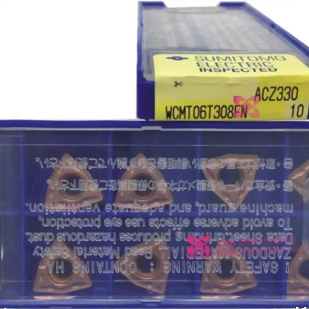 Original / WCMT06T308FN ACZ330 / Industrial indexable Carbide Inserts 10 Pcs